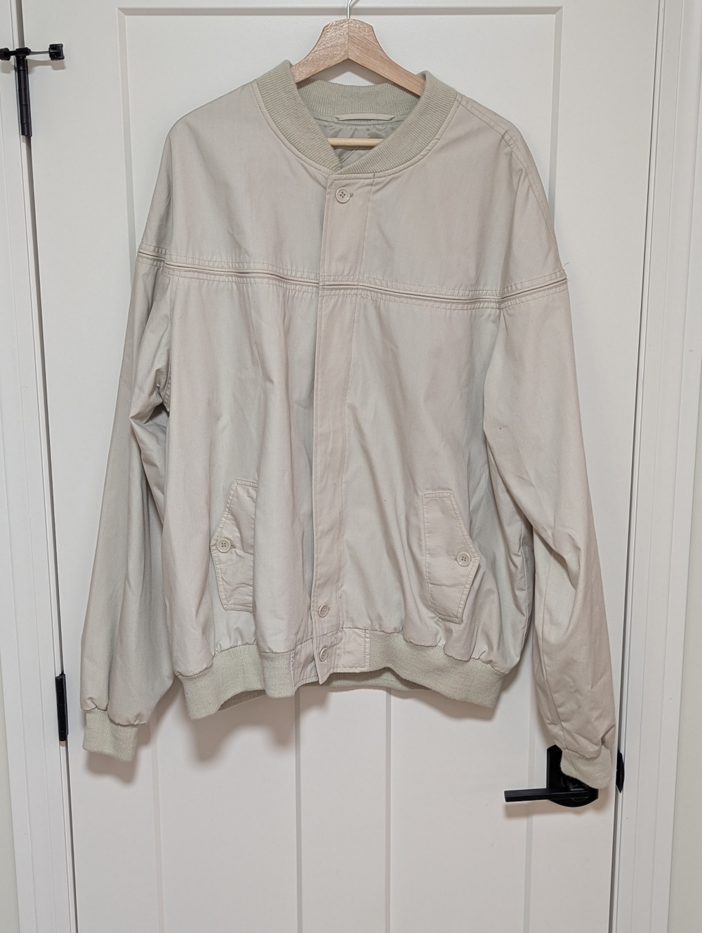 Vintage Eagles Ridge Outfitters Jacket Mens 2XLT Beige Bomber Cotton Tall Russia